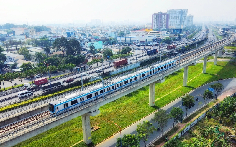 Metro số 1 là tuyến đường sắt đô thị đầu tiên của TP.HCM