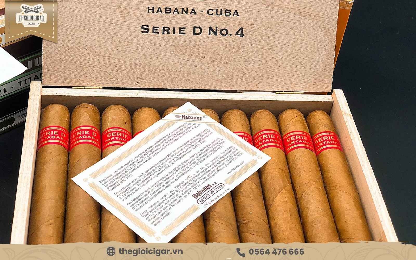 Xì gà vị cay Partagas Serie D No.4