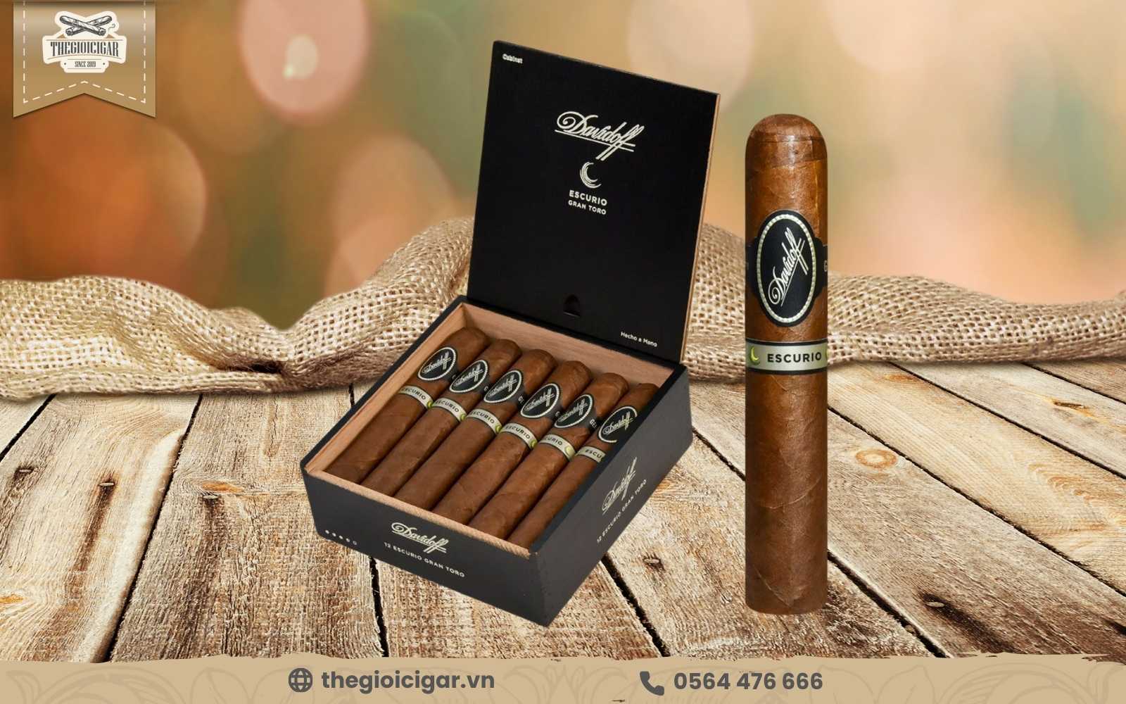 Cigar hương cay Davidoff Escurio Gran Toro