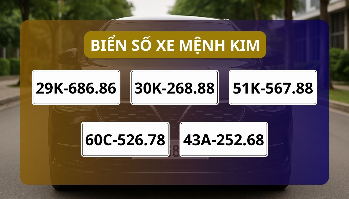 Biển số xe đẹp hợp mệnh Kim tại IKN